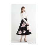 おおきな桜咲く大人可愛いニットフレアスカート レディース ファッション | Sawa a la mode | 詳細画像2 