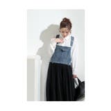 デニムとチュールの大人ハンサムなサロペットスカート レディース ファッション | Sawa a la mode | 詳細画像20