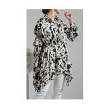個性的なパフスリーブの豹柄アシンメトリーチュニック レディース ファッション | Sawa a la mode | 詳細画像7 