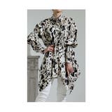 個性的なパフスリーブの豹柄アシンメトリーチュニック レディース ファッション | Sawa a la mode | 詳細画像13 