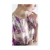 エレガントなスカーフ模様広がるセンタークロスワンピース レディース ファッション | Sawa a la mode | 詳細画像11