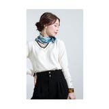 通すだけで楽に付けれるエレガントなバイカラースカーフ レディース ファッション | Sawa a la mode | 詳細画像14