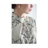 アートな花が目を惹くスタンドネックブラウス レディース ファッション | Sawa a la mode | 詳細画像16