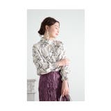 アートな花が目を惹くスタンドネックブラウス レディース ファッション | Sawa a la mode | 詳細画像21