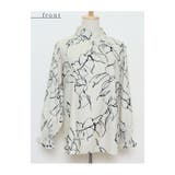 アートな花が目を惹くスタンドネックブラウス レディース ファッション | Sawa a la mode | 詳細画像34