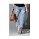 ブルーベースの花モチーフテーパードデニム レディースファッション ボトムス | Sawa a la mode | 詳細画像10