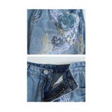 ブルーベースの花モチーフテーパードデニム レディースファッション ボトムス | Sawa a la mode | 詳細画像23