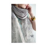 滑らかな艶感で透明感溢れる花刺繍のシアーストール レディース ファッション | Sawa a la mode | 詳細画像6 