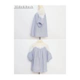 美しい花レースで華やぐストライプ柄シャツブラウス レディース ファッション | Sawa a la mode | 詳細画像22 