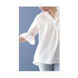 大人可愛い丸レースのフレアスリーブシャツブラウス レディース ファッション | Sawa a la mode | 詳細画像24 