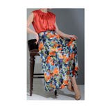 水彩花模様の極彩色フレアスカート レディース ロングスカート | Sawa a la mode | 詳細画像7 