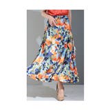 水彩花模様の極彩色フレアスカート レディース ロングスカート | Sawa a la mode | 詳細画像13 