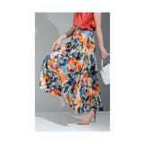 水彩花模様の極彩色フレアスカート レディース ロングスカート | Sawa a la mode | 詳細画像16 