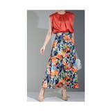 水彩花模様の極彩色フレアスカート レディース ロングスカート | Sawa a la mode | 詳細画像19 