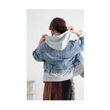着膨れしないフェイクレイヤードデニムジャケット レディース ファッション | Sawa a la mode | 詳細画像18