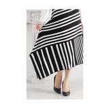 日本製アシンメトリーのアートな切替錯覚ニットスカート レディース ファッション | Sawa a la mode | 詳細画像14