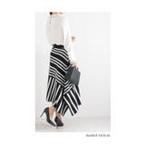 日本製アシンメトリーのアートな切替錯覚ニットスカート レディース ファッション | Sawa a la mode | 詳細画像22