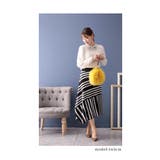 日本製アシンメトリーのアートな切替錯覚ニットスカート レディース ファッション | Sawa a la mode | 詳細画像25
