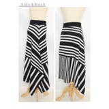 日本製アシンメトリーのアートな切替錯覚ニットスカート レディース ファッション | Sawa a la mode | 詳細画像27