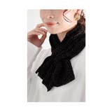 首元に輝きを与える日本製ラメ入りニットマフラー レディース ファッション | Sawa a la mode | 詳細画像20