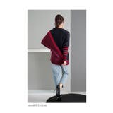 着痩せの魔法日本製変形ボーダーニット レディース セーター | Sawa a la mode | 詳細画像15