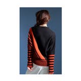 着痩せの魔法日本製変形ボーダーニット レディース セーター | Sawa a la mode | 詳細画像24