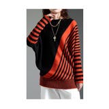 着痩せの魔法日本製変形ボーダーニット レディース セーター | Sawa a la mode | 詳細画像25