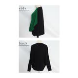 日本製魔法の着痩せ配色長袖ドルマンニット レディース セーター | Sawa a la mode | 詳細画像22