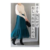 シフォンなのに暖かい裏フリースプリーツスカート レディース ファッション | Sawa a la mode | 詳細画像4