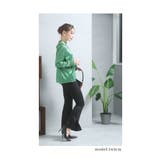 艶やかグリーンの上品サテンシャツブラウス レディース ファッション | Sawa a la mode | 詳細画像8 