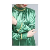 艶やかグリーンの上品サテンシャツブラウス レディース ファッション | Sawa a la mode | 詳細画像17 