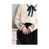 手元を彩るオリエンタル刺繍のサテンボウタイシャツ レディース ファッション | Sawa a la mode | 詳細画像16 