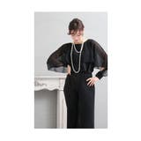 ふわっと靡くシフォンのケープスリーブパンツドレス レディース ファッション | Sawa a la mode | 詳細画像7