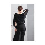 ふわっと靡くシフォンのケープスリーブパンツドレス レディース ファッション | Sawa a la mode | 詳細画像9