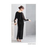 ふわっと靡くシフォンのケープスリーブパンツドレス レディース ファッション | Sawa a la mode | 詳細画像14