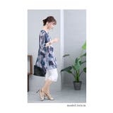 風に舞う透け感を纏う水墨の花シアーチュニック レディース ファッション | Sawa a la mode | 詳細画像8