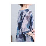 風に舞う透け感を纏う水墨の花シアーチュニック レディース ファッション | Sawa a la mode | 詳細画像11