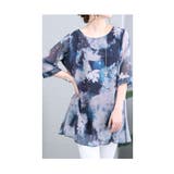 風に舞う透け感を纏う水墨の花シアーチュニック レディース ファッション | Sawa a la mode | 詳細画像15