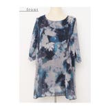 風に舞う透け感を纏う水墨の花シアーチュニック レディース ファッション | Sawa a la mode | 詳細画像21