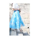 花びらが浮かび上がる水彩フレアスカート レディース ファッション | Sawa a la mode | 詳細画像11