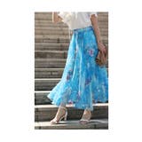 花びらが浮かび上がる水彩フレアスカート レディース ファッション | Sawa a la mode | 詳細画像12