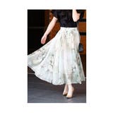 花びらが浮かび上がる水彩フレアスカート レディース ファッション | Sawa a la mode | 詳細画像17