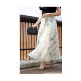 花びらが浮かび上がる水彩フレアスカート レディース ファッション | Sawa a la mode | 詳細画像21