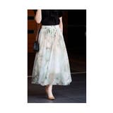 花びらが浮かび上がる水彩フレアスカート レディース ファッション | Sawa a la mode | 詳細画像26