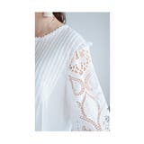 ふんわり袖レースの胸元タックコットンブラウス レディース ファッション | Sawa a la mode | 詳細画像10 
