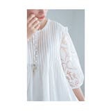 ふんわり袖レースの胸元タックコットンブラウス レディース ファッション | Sawa a la mode | 詳細画像16 