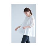 ふんわり袖レースの胸元タックコットンブラウス レディース ファッション | Sawa a la mode | 詳細画像19 