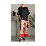 軽やかで華やかなスカーフ柄ワイドパンツ レディース ロング | Sawa a la mode | 詳細画像16