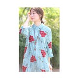 浮き上がる立体の花刺繍コットンシャツチュニック レディース ファッション | Sawa a la mode | 詳細画像7 