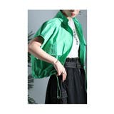 モードな佇まいのナイロン半袖ブルゾン レディース 羽織り | Sawa a la mode | 詳細画像22